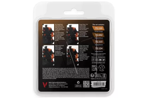 Vallejo Game Color, leather color set 4x18ml