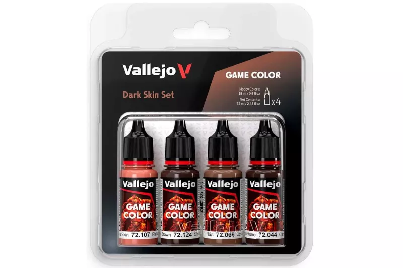 Vallejo Game Color: Dark Skin set (4x18ml)