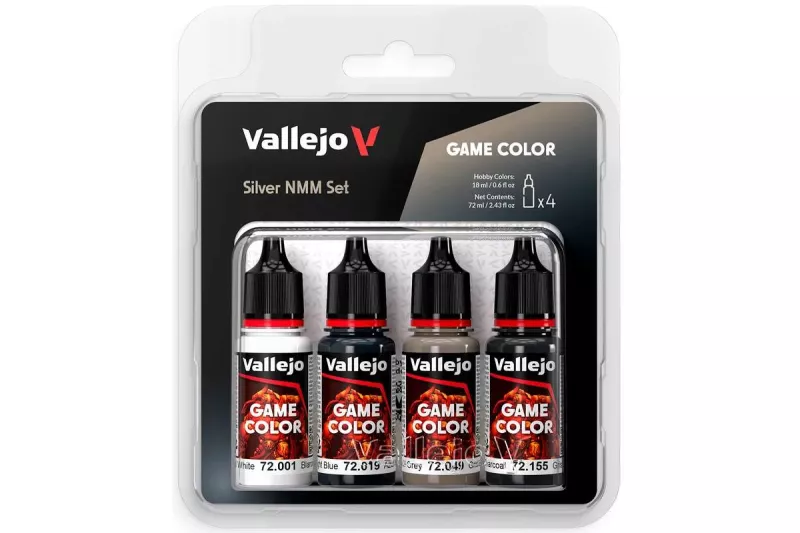 Vallejo Game Color: Silver NMM set (4x18ml)