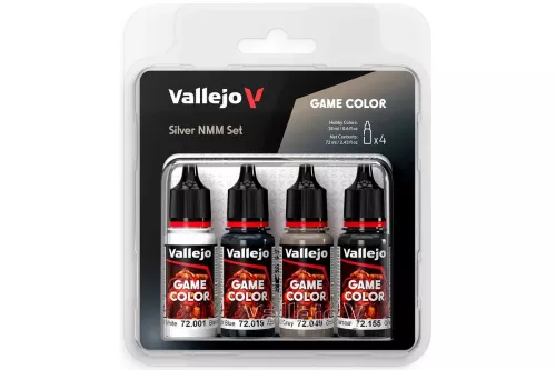 Vallejo Game Color: Silver NMM set (4x18ml)