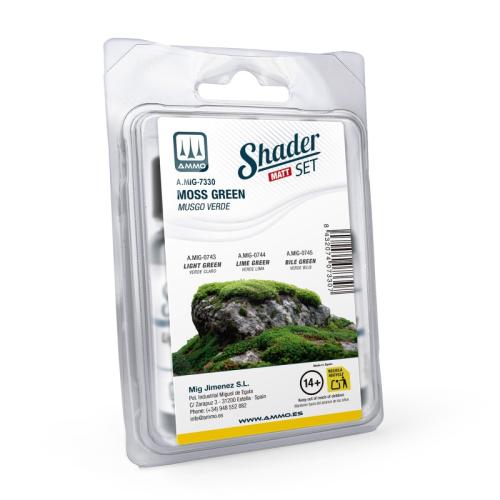 Matt SHADER Set Moss Green (3x10 ml)