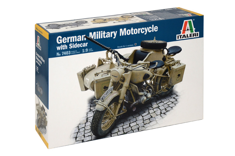 BMW German Military Motorcycle with side car 1/9