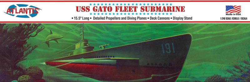 USS Gato Fleet Submarine 1/240