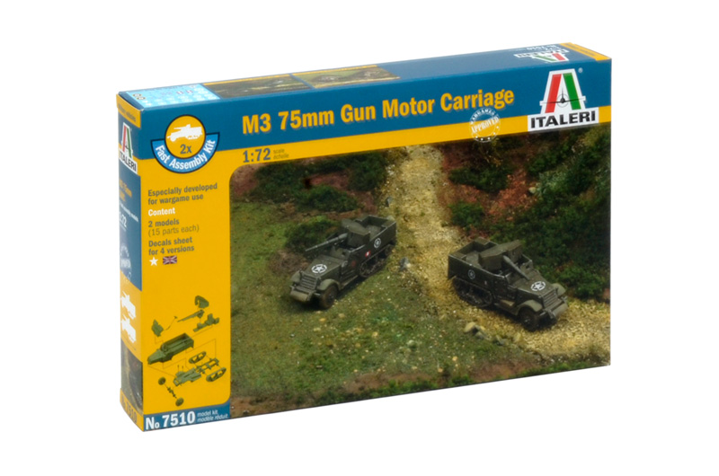 M3 75MM GUN MOTOR CARRIAGE - FAST ASSEMBLY 1/72