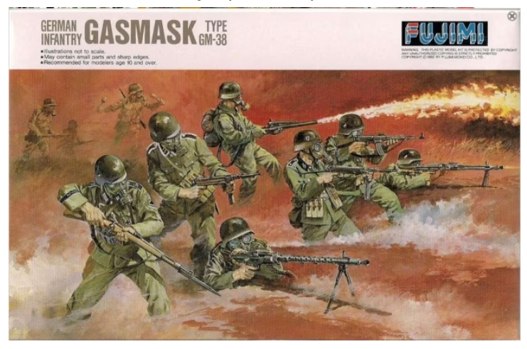 German Infantry in Gas Mask 1/76