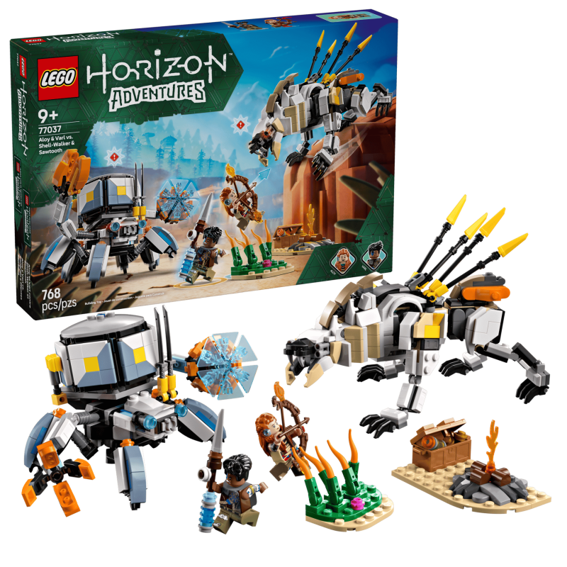 LEGO Horizon Aloy och Varl mot Sköldkryp och Sågtand 77037