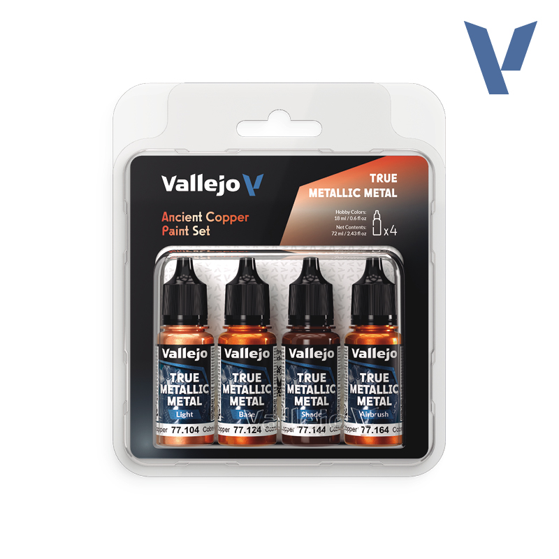Vallejo True Metallic Metal: Ancient Copper Paint Set (4x18ml)