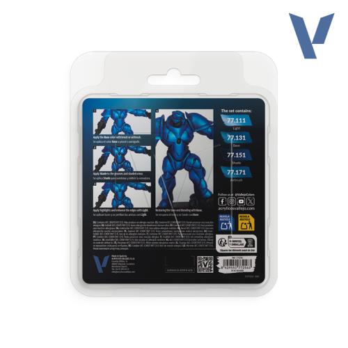 Vallejo True Metallic Metal: Sapphire Blue Paint Set (4x18ml)