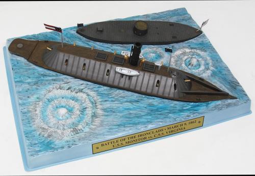 Civil War Battle of the Ironclads Monitor & Merrimac 1/245