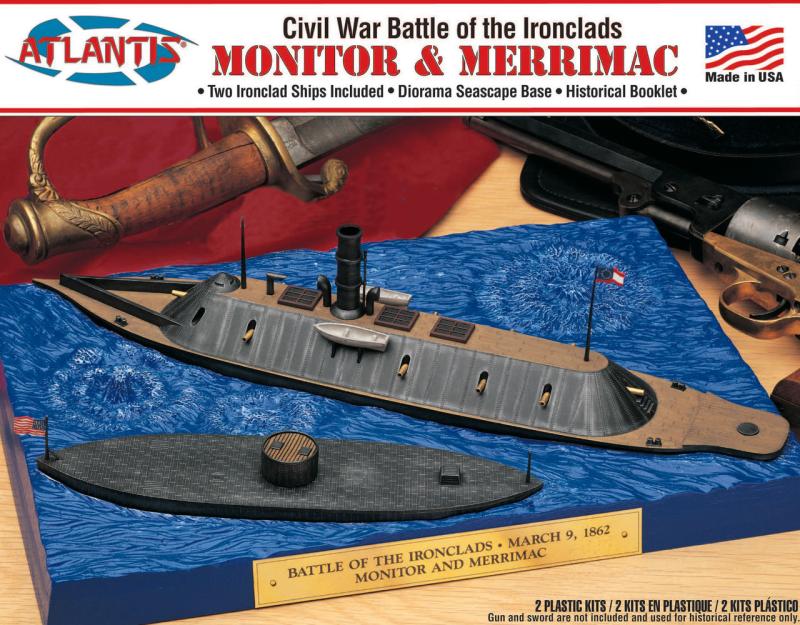 Civil War Battle of the Ironclads Monitor & Merrimac 1/245