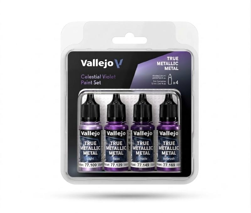 Vallejo True Metallic Metal: Celestial Violet Paint Set (4x18ml)