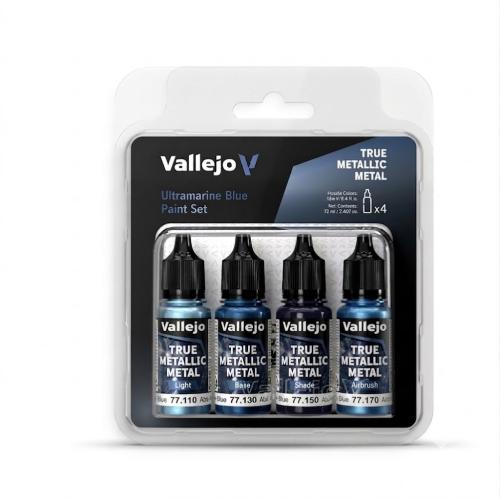 Vallejo True Metallic Metal: Ultramarine Blue Paint Set (4x18ml)