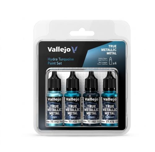 Vallejo True Metallic Metal: Hydra Turquoise Paint Set (4x18ml)