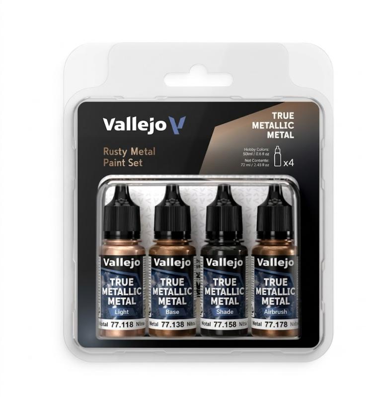 Vallejo True Metallic Metal: Rusty Metal Paint Set (4x18ml)