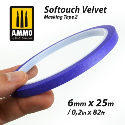 Softouch Velvet Masking Tape #2 (6mm x 25M)