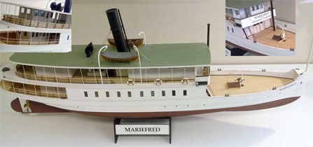S/S MARIEFRED Legendarisk skärgårdsångare Skala 1/32, 93 cm