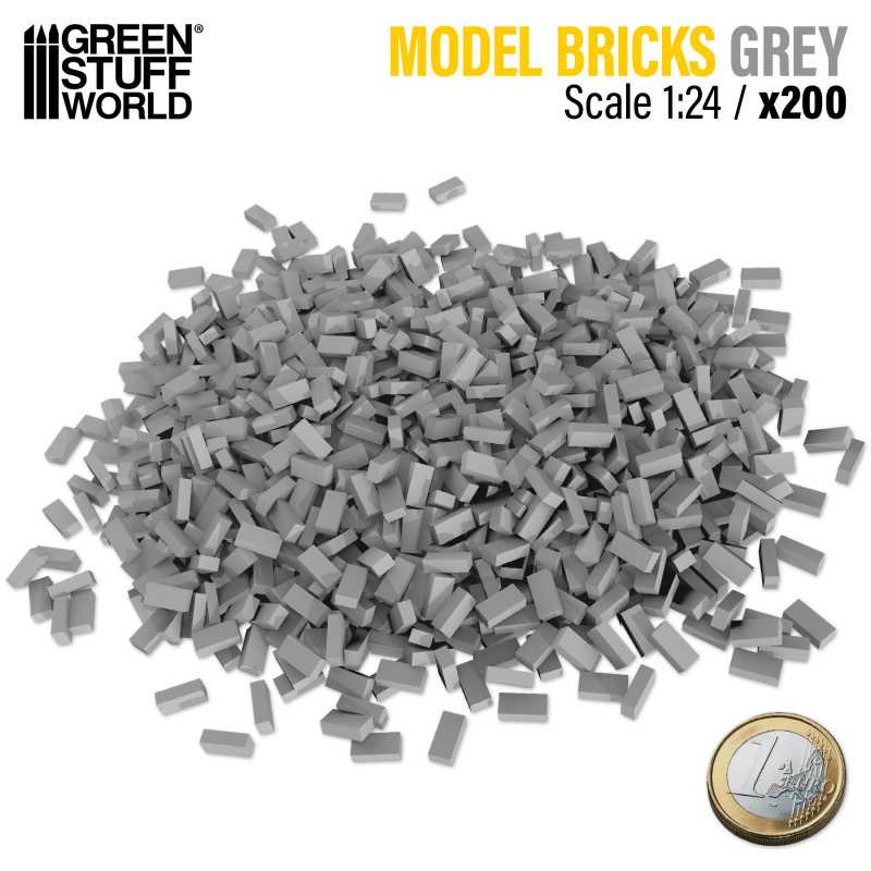 Miniature Bricks - Grey x800 1:24