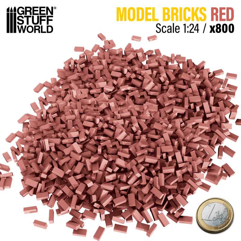 Miniature Bricks - Red x800 1:24