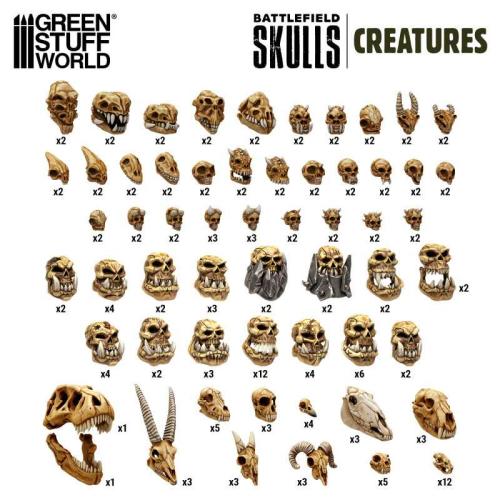 300x Battlefield Creature Skulls (1:48-1:35)