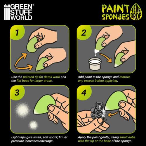 Teardrop paint sponges (5)