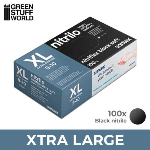 Black Nitrile Gloves - Extra Large