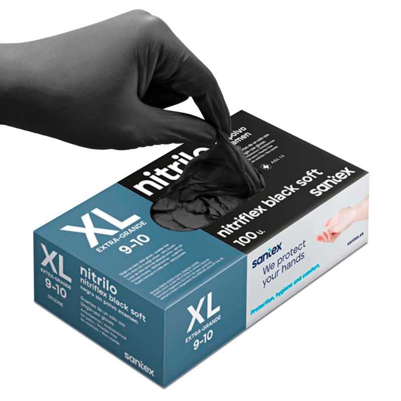 Black Nitrile Gloves - Extra Large