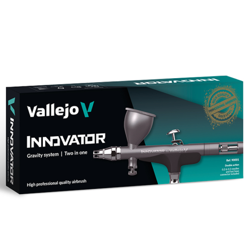 Vallejo Airbrush: INNOVATOR, Gravity System, Two in One (0.2 & 0.3mm)