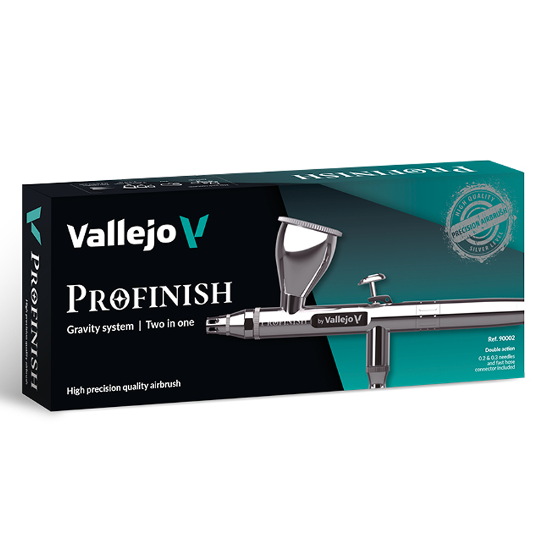 Vallejo Airbrush: PROFINISH, Gravity System, Two in One (0.2 & 0.3mm)