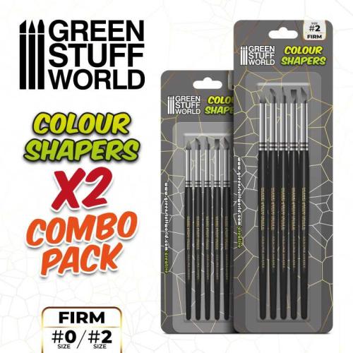 Colour Shapers Brushes COMBO 0 and 2 - BLACK FIRM