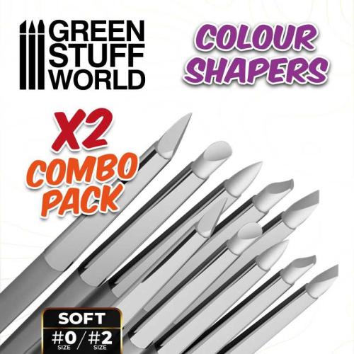 Colour Shapers Brushes  COMBO 0 and 2 - WHITE SOFT