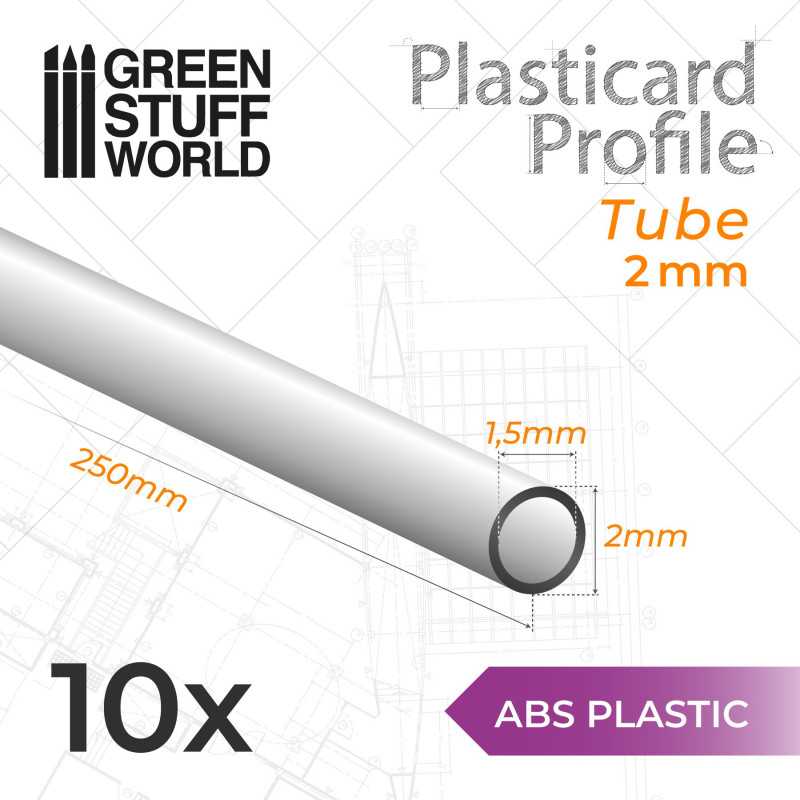 ABS Plasticard - Profile TUBE 2 mm
