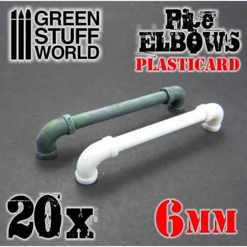 Plasticard Pipe ELBOWS 6mm