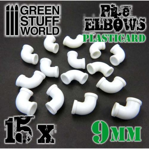 Plasticard Pipe ELBOWS 9mm