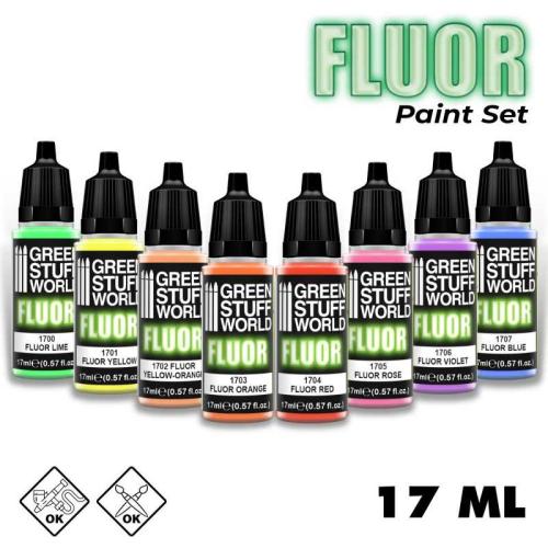 Set x8 Fluor Paints