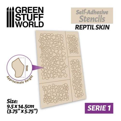 Self-adhesive stencils - Reptil skin