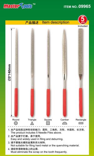 Assorted Diamond File Set (Grit size: 150#) - 3x140mm