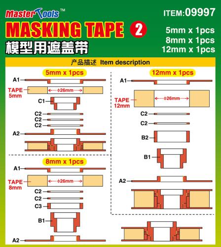 Masking Tape 5mm, 8mm och 12mm