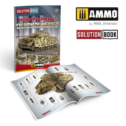 SOLUTION BOOK 21 - How to Paint WWII German Mid-War Vehicles MULTILINGUAL BOOK