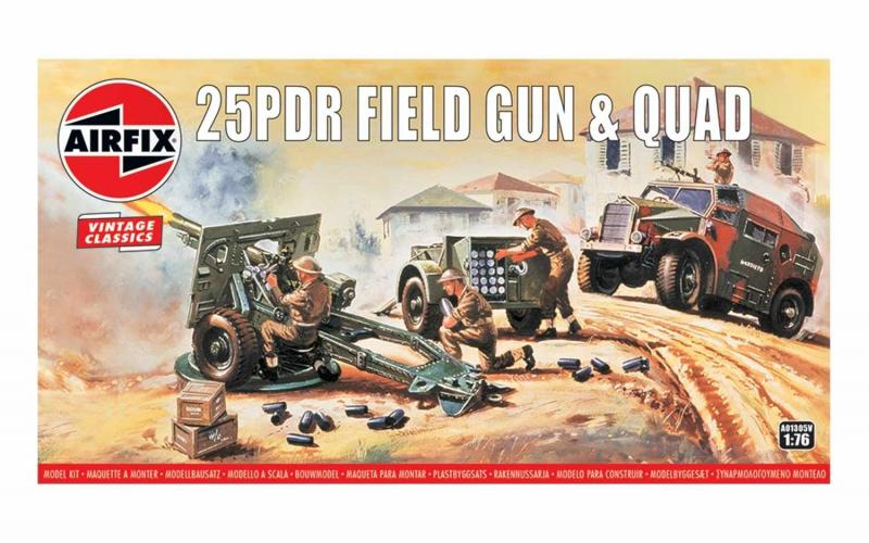 25pdr Field Gun & Quad Vintage 1/76