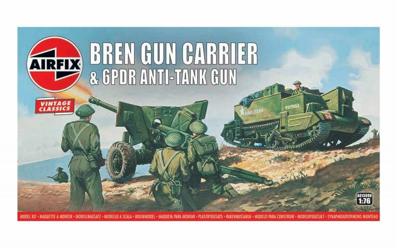 Bren Gun Carrier & 6pdr Anti-Tank Gun Vintage 1/76