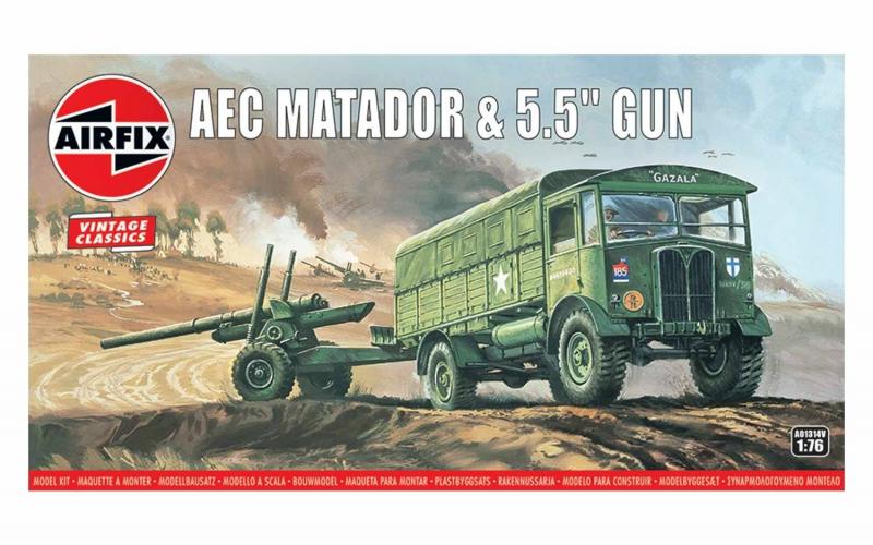 AEC Matador and 5.5" Gun Vintage 1/76