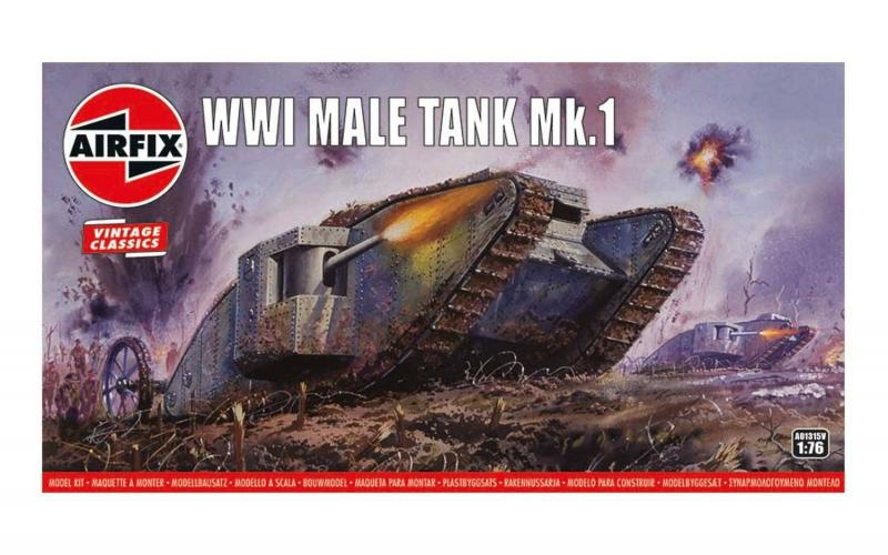WWI Male Tank Mk.I Vintage 1/76