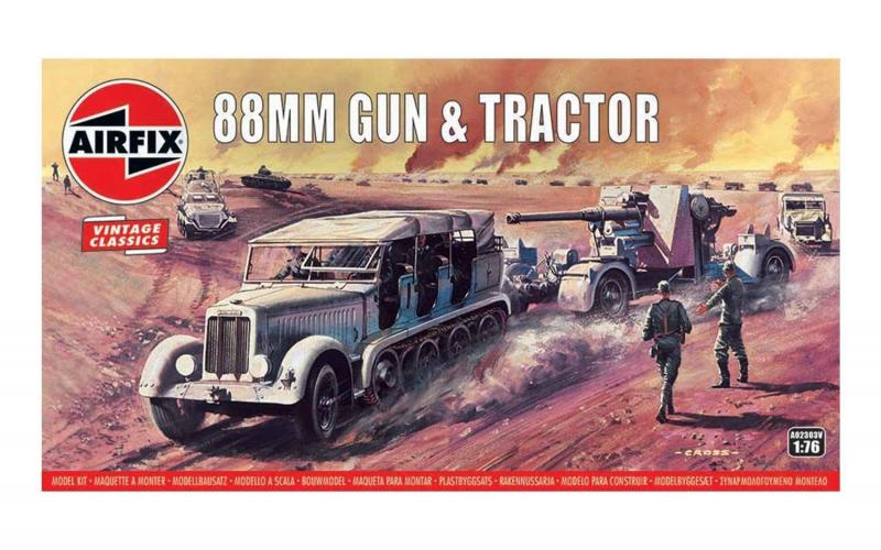 88mm Gun & Tractor Vintage 1/76