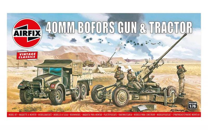 Bofors 40mm Gun & Tractor Vintage 1/76