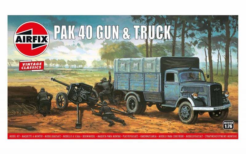 PAK 40 Gun & Truck Vintage 1/76