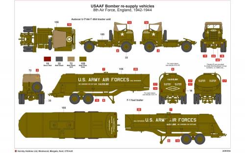 WWII USAAF 8th Air Force Bomber Resupply Set 1/72