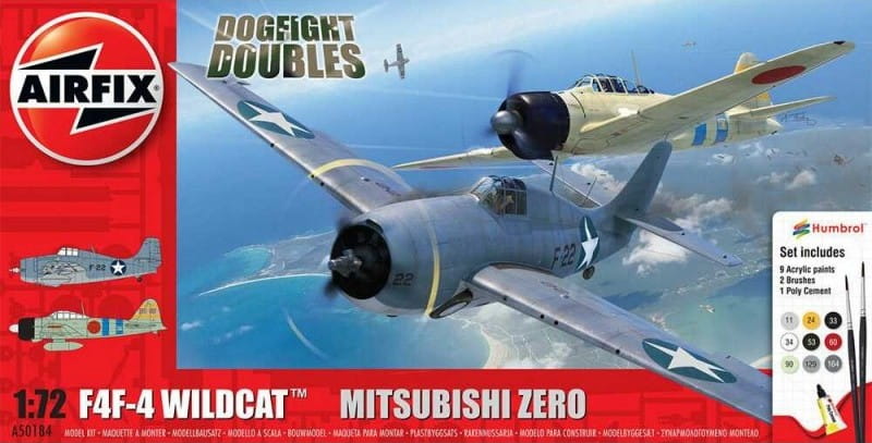 Grumman F-4F4 Wildcat & Mitsubishi Zero Dogfight Double 1/72