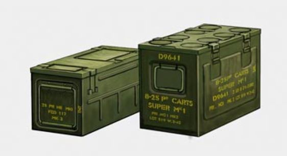 British Staghound APC - 25prd Ammo Box (for Tamiya) 1/35