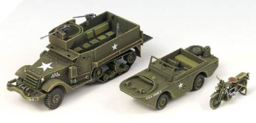 M3 Half Track & 1/4ton Amphibian Vehicle Ground Vehicle Series-6 1/72