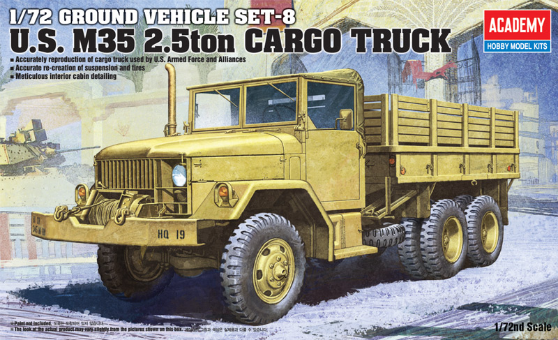 U.S. M35 2.5ton Cargo Truck Ground Vehicle Set-8 1/72